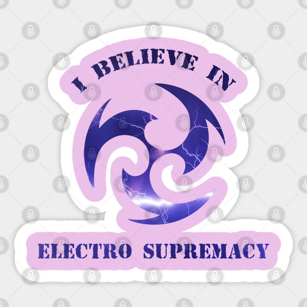 Electro supremacy Sticker by Queen Maudit